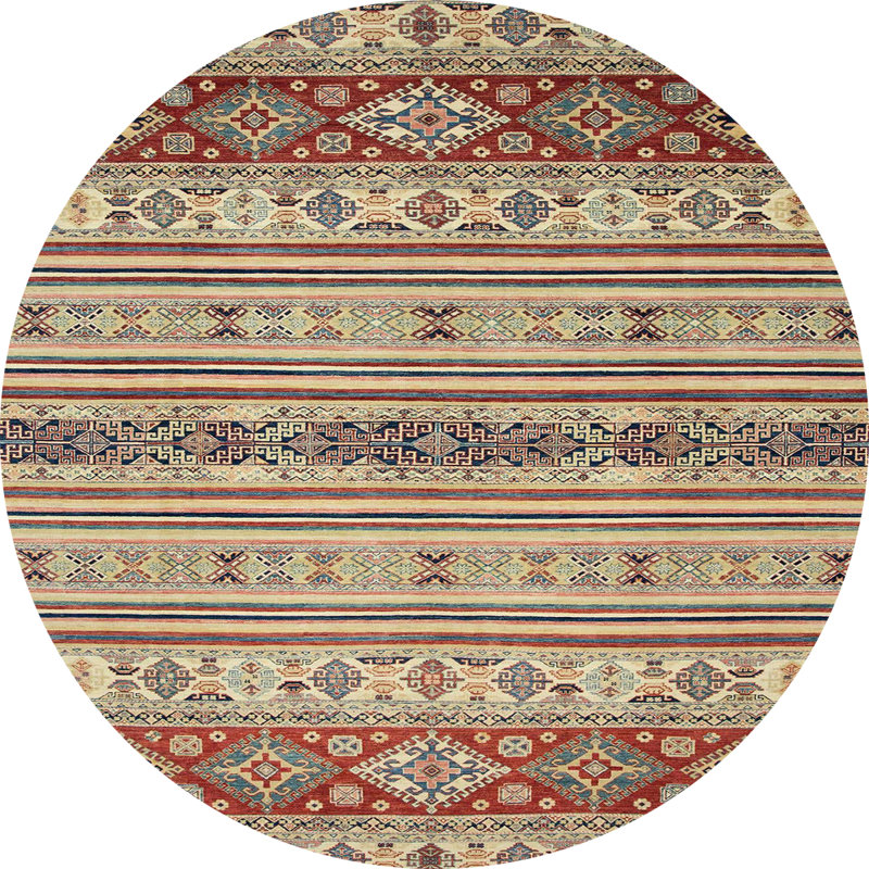 Abstract Indoor Rug, Round 7'