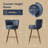 Anneli 26'' Swivel Counter Height Bar Stools Set of 2, Blue Counter Stools with Backs and Wood Legs for Kitchen Island-884832579-923339963-916282938