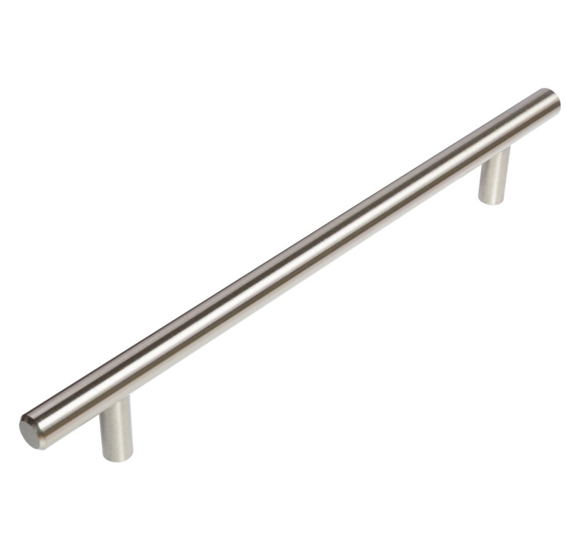 Satin Nickel Modern Bar Pulls with Mounting Hardware, 10-Pack