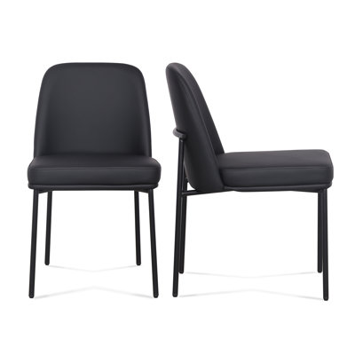Sydney Black Performance Vegan Leather Dining Chair Set of 2