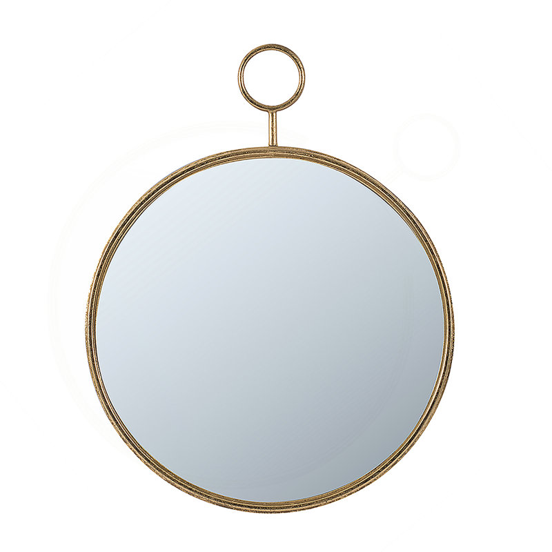 Iron Frame Vertical Round Mirror