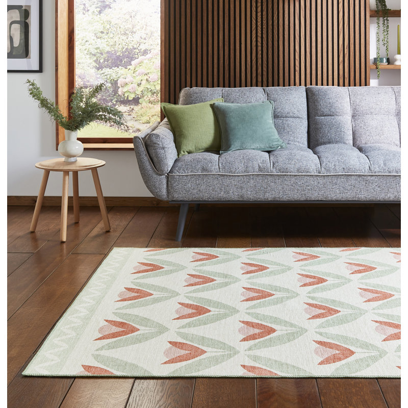 Scion Floral Digitally Printed 76cm X 150cm Area Rug, Rectangle 76 x 150 cm