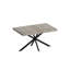Table de salle à manger rectangulaire rétro extensible, chaise de salle à manger en métal simple et élégante, ensemble de table à manger et de chaises-640954141-640954142