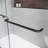 Sliding Glass Tub Door 56-60 In. W X 57 In. H, Matte Black Semi Frameless Double Bathtub Door, Certified Thick Clear Clear Tempered Glass, 304 Stainless Steel Handles.-123210178