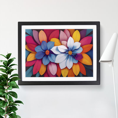 Edgy Modern Flowers Abstract - Single Picture Frame Print