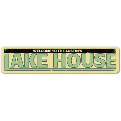 Last Name Lake House Aluminum Sign