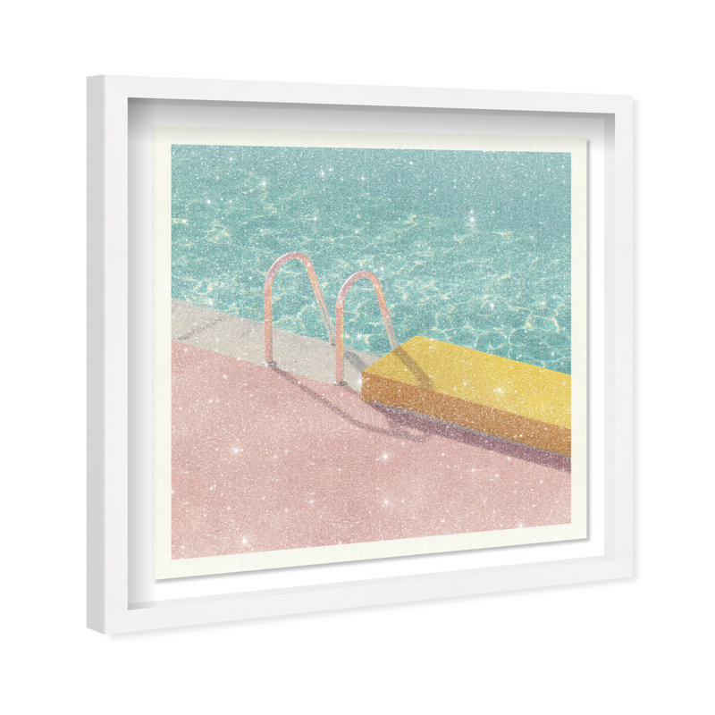 Poolside Symmetry II Print by Oliver Gal, 13.5"H x 13.5"W, White Shadowbox
