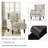 Duward Bird Floral Upholstered Wingback Accent Chair with Nailhead Trim-1037287652