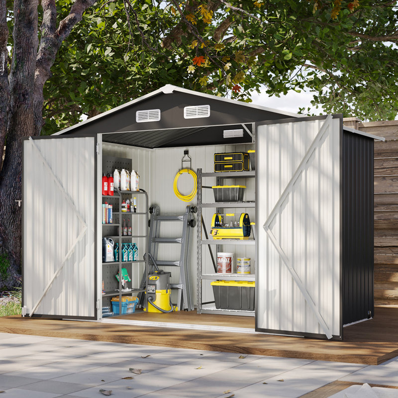 8 ft. W x 6 ft. D Metal Storage Shed