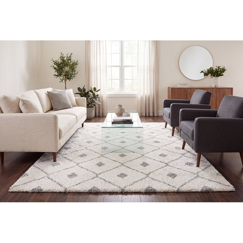 MEHARI 6.7X9.6 23275-6252 IVORY/GREY, Rectangle 6'7" x 9'6"