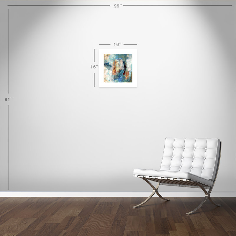Painterly Elements I - Peinture, Papier, H 16 po x l 16 po x P 0,1 po