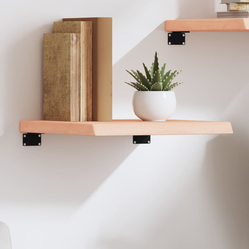 Flagstaff Oak Solid Wood Floating Shelf, 4cm H x 40cm W x 40cm D