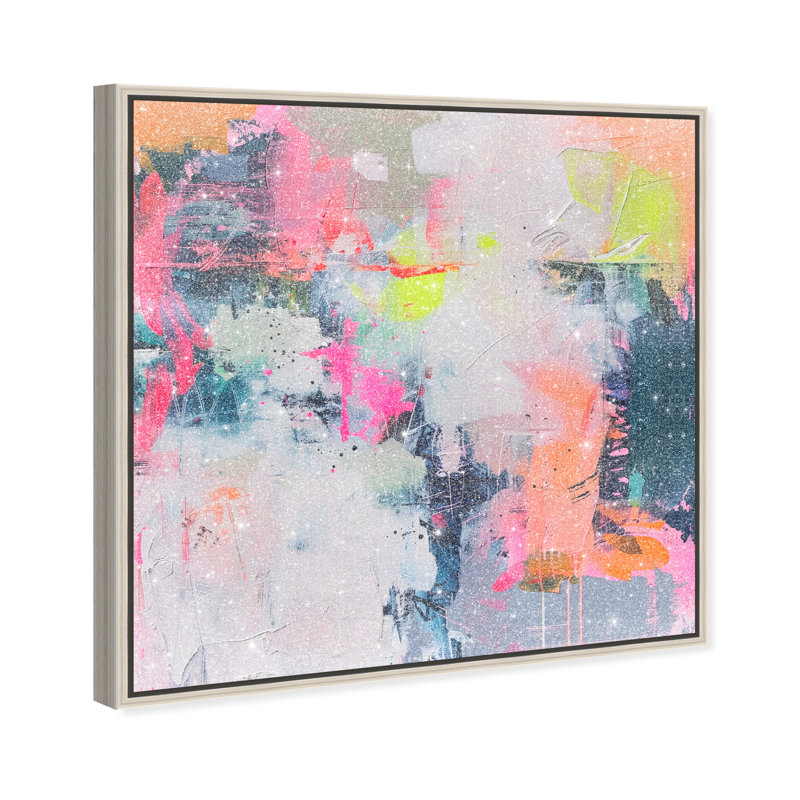 Pastel Luminance II Canvas Abstract Print by Oliver Gal, Black Frame, 12 x 12, 13"H x 13"W, Silver Frame