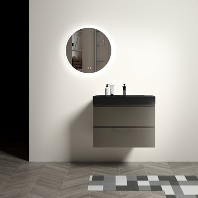 Modern Bathroom Cabinet 30" Gray - Max Storage, Silent Smooth Experience Furniture Unit Chic, Large Capacity,