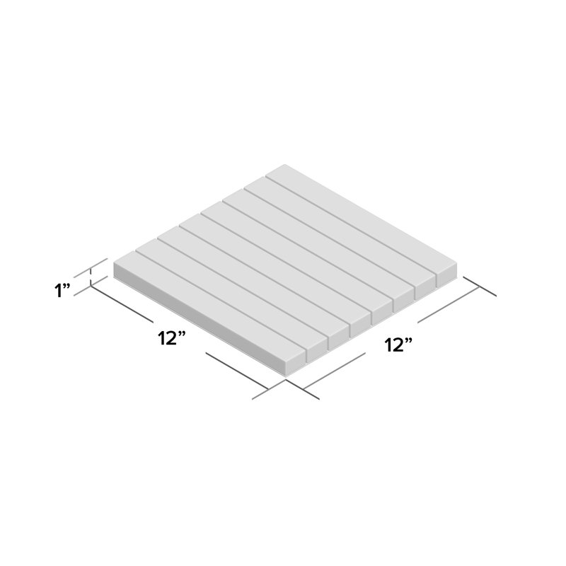 12" x 12" Wood Interlocking Deck Tile in Tan
