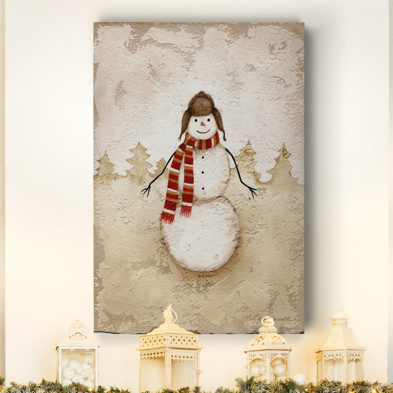 «Snowman» par Parvez Taj, reproduction d'art sur toile tendue, H 27 po x l 18 po x P 1 po