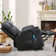37.8" Wide Soft and Oversize Leather Power Lift Assist Massage Heat Recliner with USB & Dual Cupholders