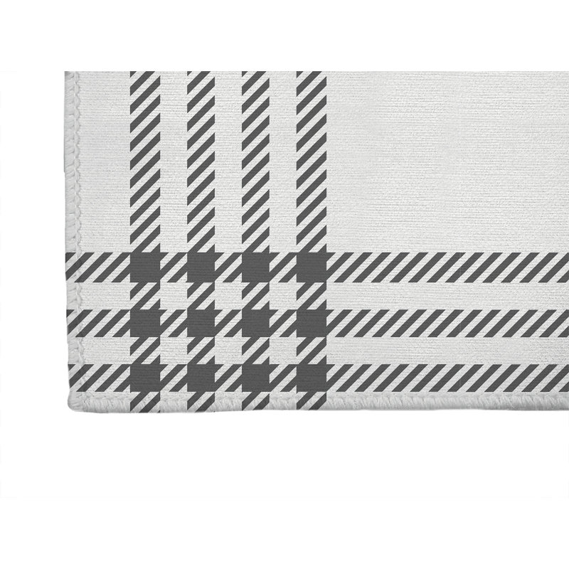Tapis d'extérieur antidérapant à carreaux Christopher, Tapis de couloir 2 pi 6 po x 8 pi
