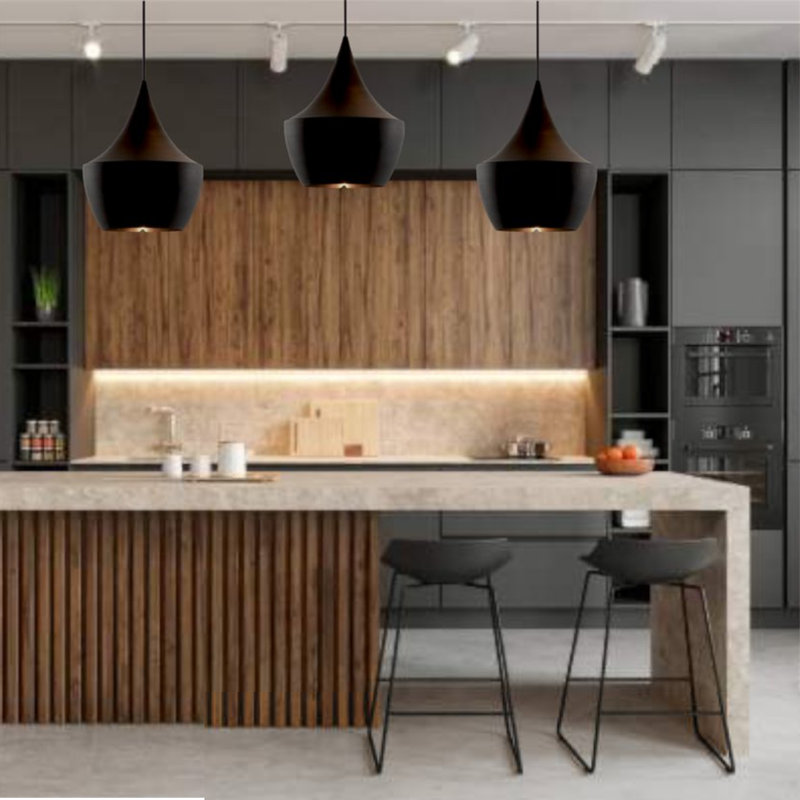 1 - Light Black Single Pendant