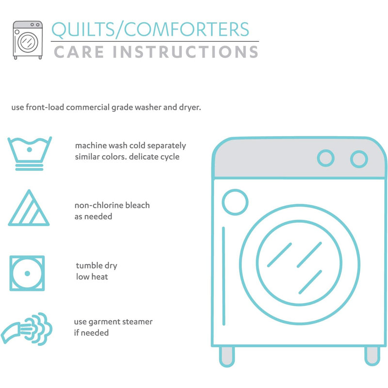 California King Blue Cotton Reversible Comforter Set