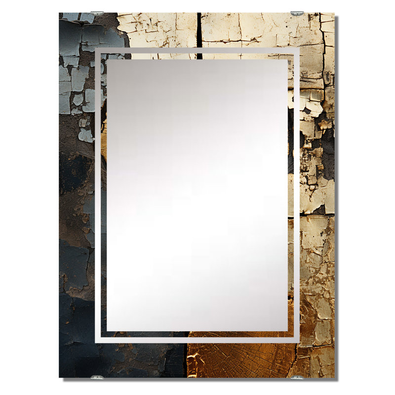 Rosete - Abstract Decorative Wall Mirror MIR137946, 40" x 30"