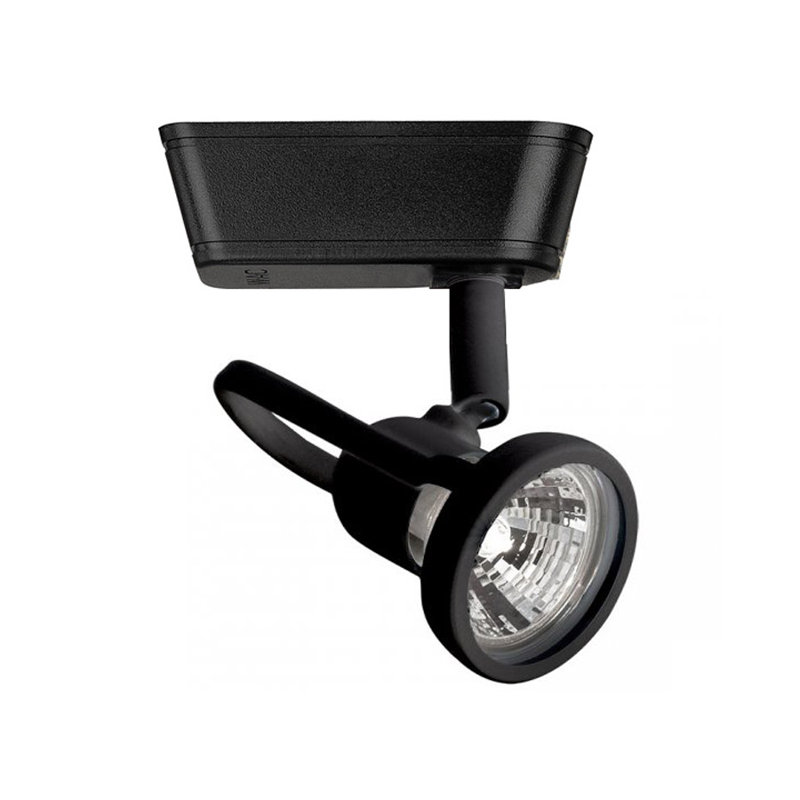 Tête de rail à boucle arrière, Série Lightolier, Ampoule halogène MR16 de 50 W, Noir