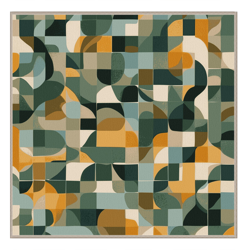 Block Forest Rug, Square 5'
