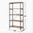 5-Shelf Bookcase in Antique Nutmeg and Black
