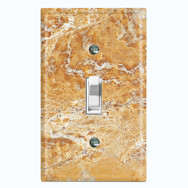 Patterned 1 - Gang Toggle Light Switch Standard Wall Plate