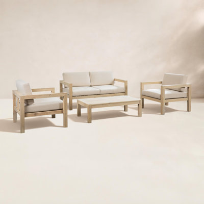 Rosa 5-Person Eucalyptus Patio Seating Group