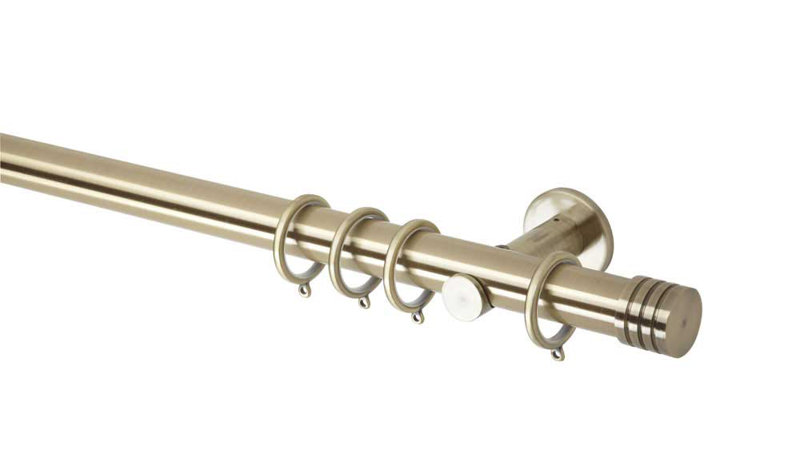 Single Curtain Pole, 3.5 cm L x 120 cm W, Brass