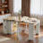 59" Expandable Kitchen Island With Pull-Out Dining Table And Storage Rack-11477708