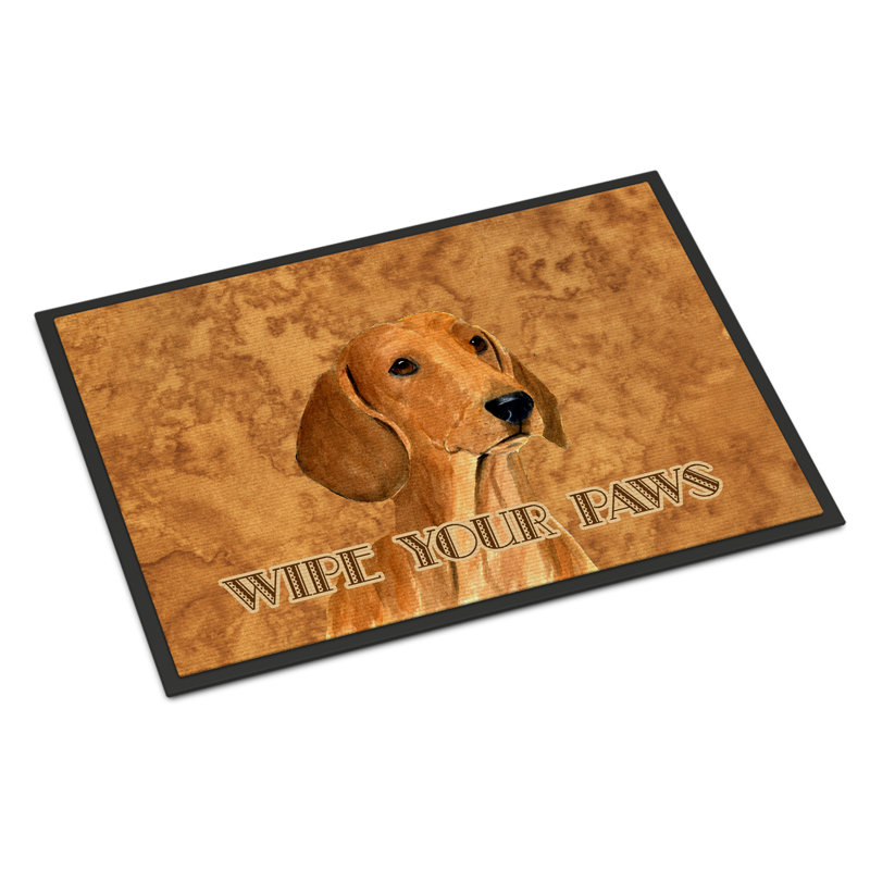 Paillasson Dachshund, Rectangle 1 pi 6 po x 2 pi 3 po