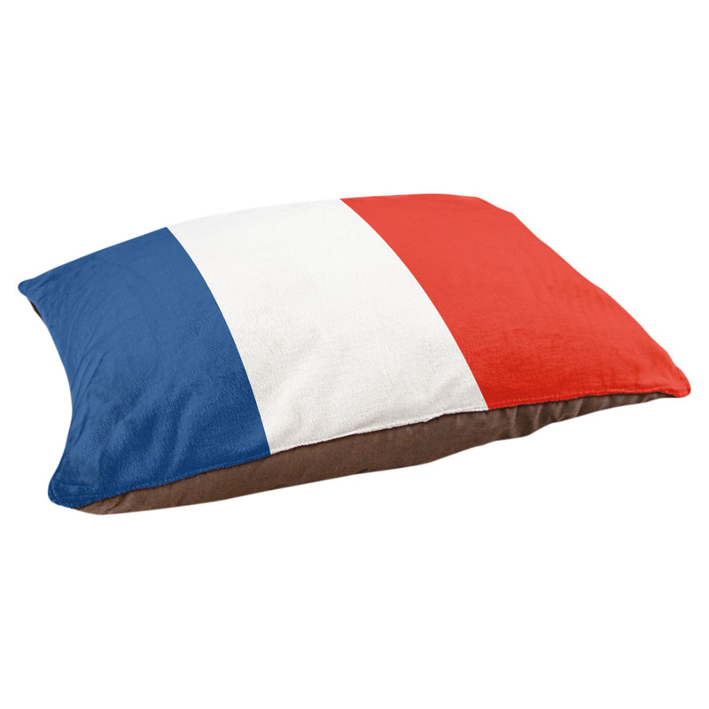 Coussin Toronto, Grand (L 40 po x l 50 po), Bleu royal / blanc / rouge