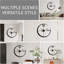 Horloge murale moderne de 30 pouces, horloge à piles silencieuse avec cadre en métal pour la décoration de maison / bureau