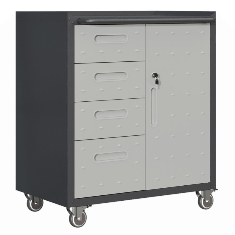Sturdy Metal Tool Storage Cabinet With Wheels - Tool Storage Cabinet  Garage, Office, And Home Organizer Solutions