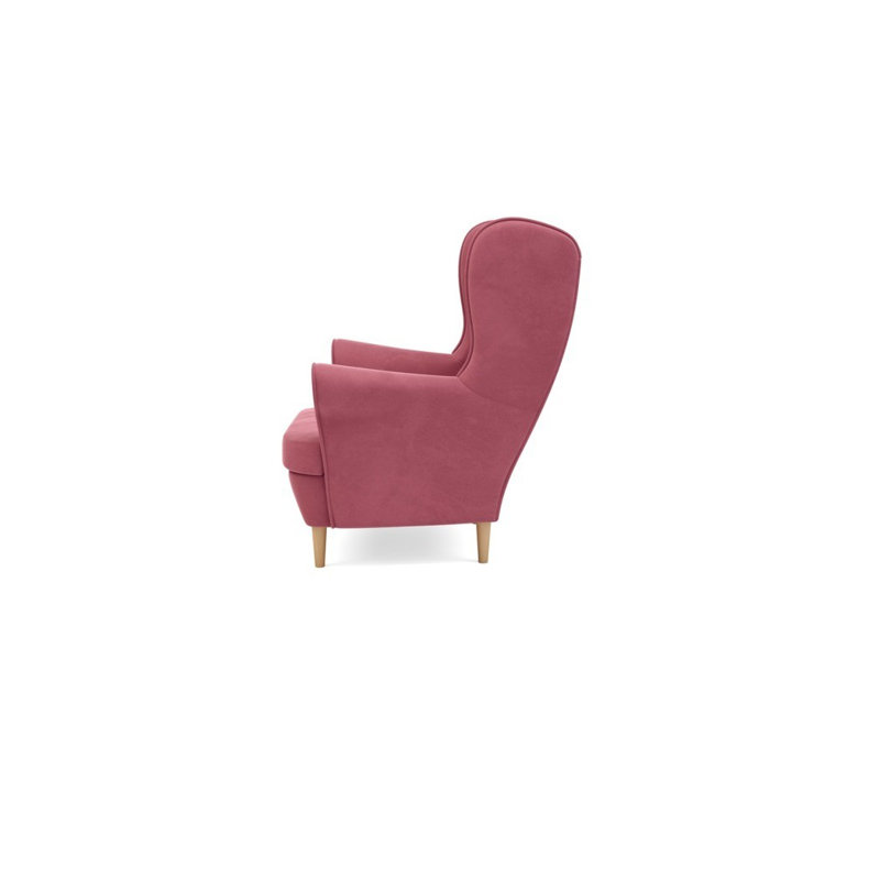 Blume Upholstered Wingback Chair, Pink
