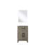 Meuble-lavabo simple en chêne gris avec comptoir en acrylique et miroir de 45,7 cm (18 po) – Nombreux rangements – Profondeur de 44,4 cm (17,49 po) – Double joint d’étanchéité et protection supplémentaire