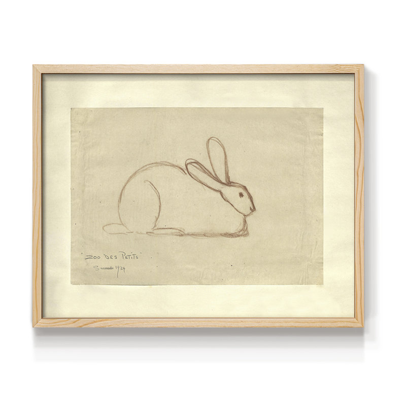 Faune rétro-XXX - reproduction encadrée, H 16 po x l 20 po, Naturel