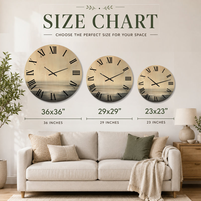 Solid Wood Wall Clock, Grand
