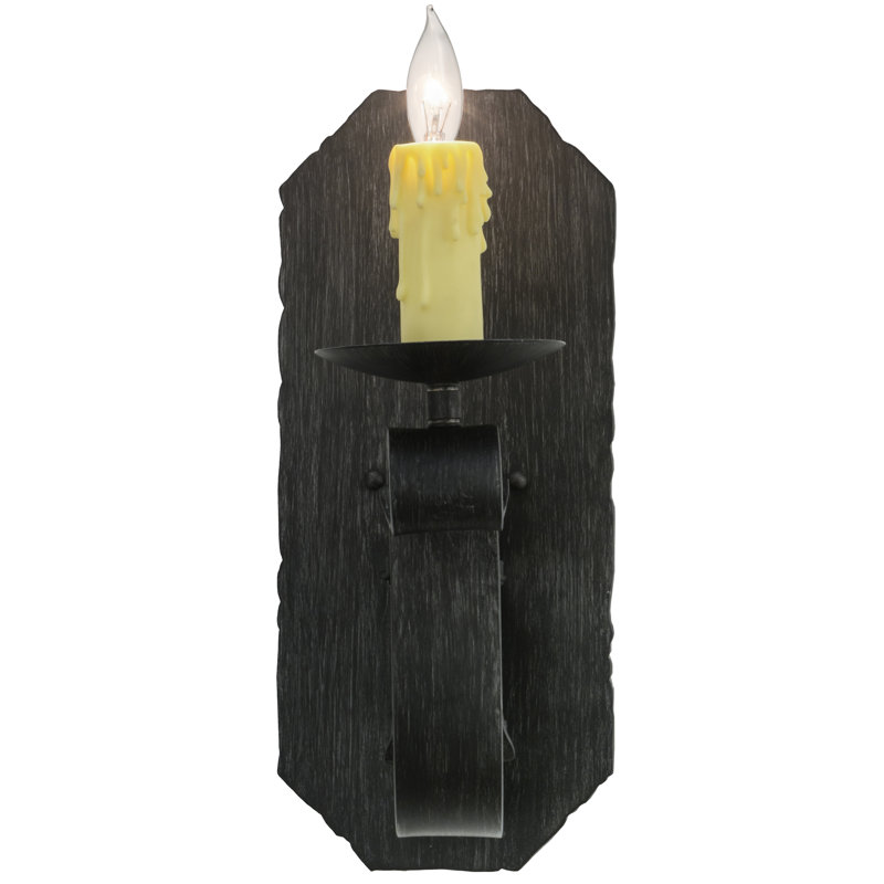 Renzo 1 - Light Candle Wall Light, Black