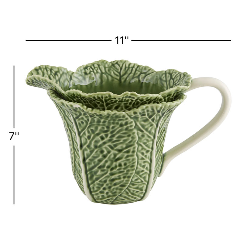 Cabbage Earthenware Beverage Dispenser
