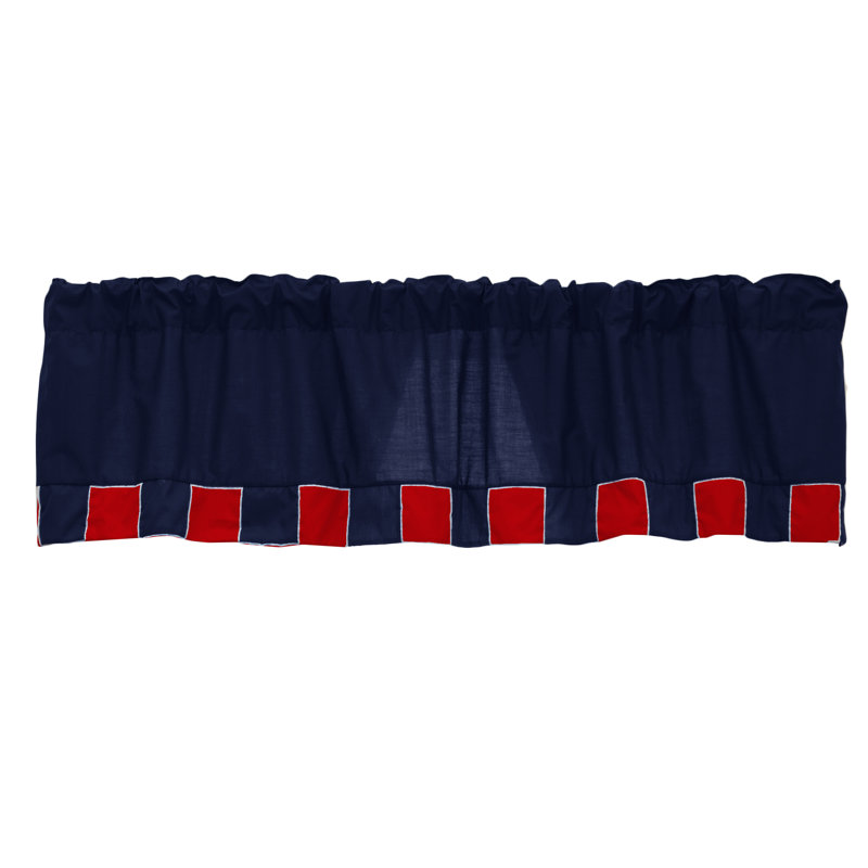 Jupe de fenêtre 72" patchwork Izquierdo, Rouge