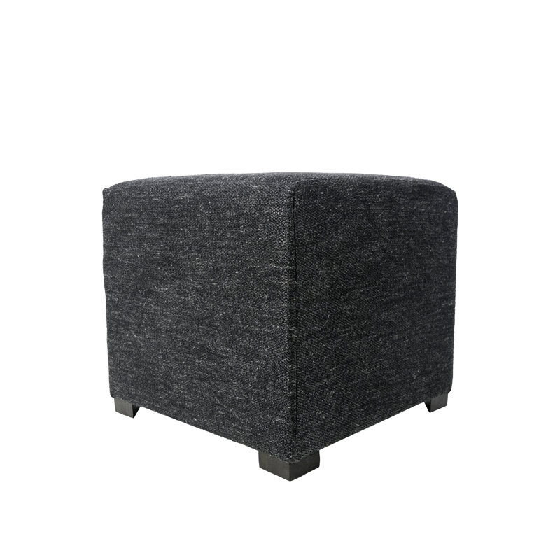 Repose-pieds carré touffeté de 19 po Emerie, Anthracite