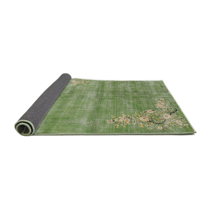 Tapis traditionnel vert / beige Neutra, Carré 5 pi