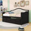 Lit de jour simple avec couchette simple et tiroirs de rangement-1781144706