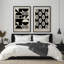 Bauhaus Geometric Duo Set of 2 Canvas Prints in a Silver Frame, 18" X 12"-415845084-415845085-426749285