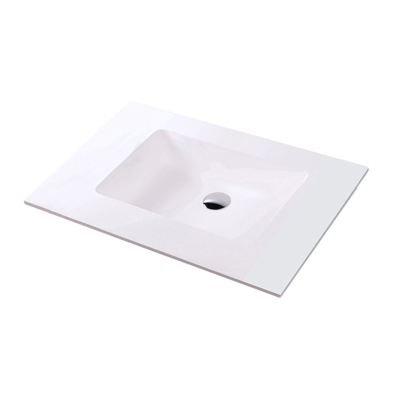 Kubitop 30'' L Bathroom Sink, Gloss White