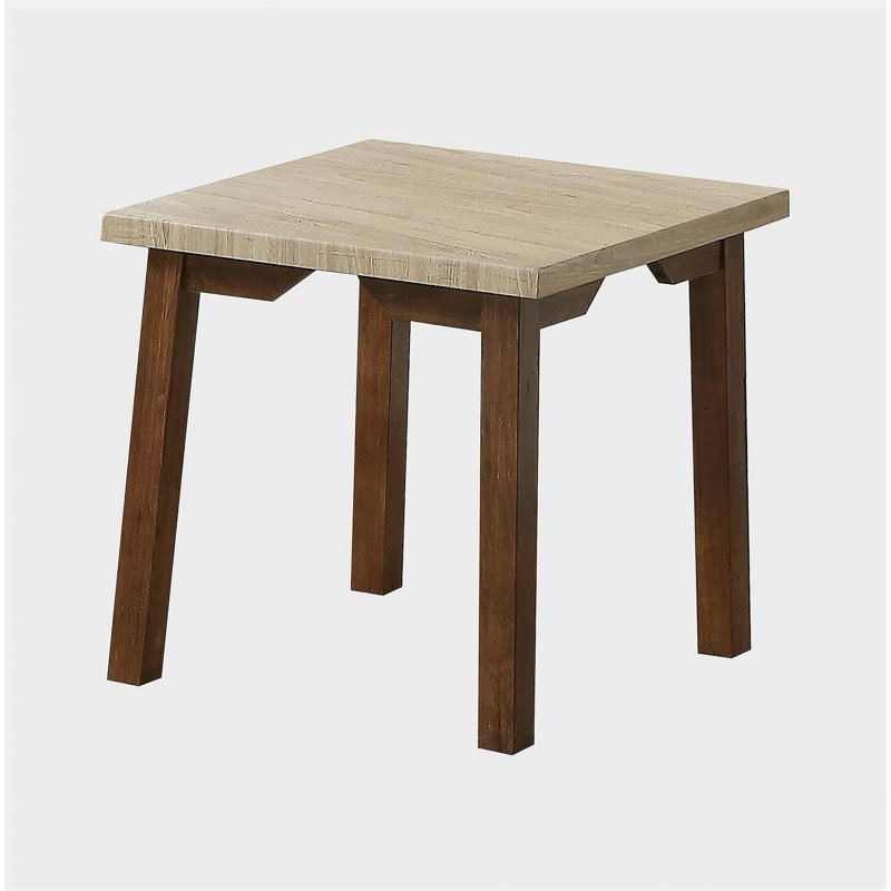 Ensemble de 3 tables basses beiges et brunes et 3 tables de bout