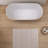 67"Freestanding Tub Solid Surface Stone Resin Free Standing Soaking Bathtub